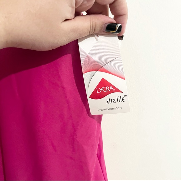 BLAIR Pink Padded Shelf Bra One Piece Swimsuit 16W - Picture 3 of 7